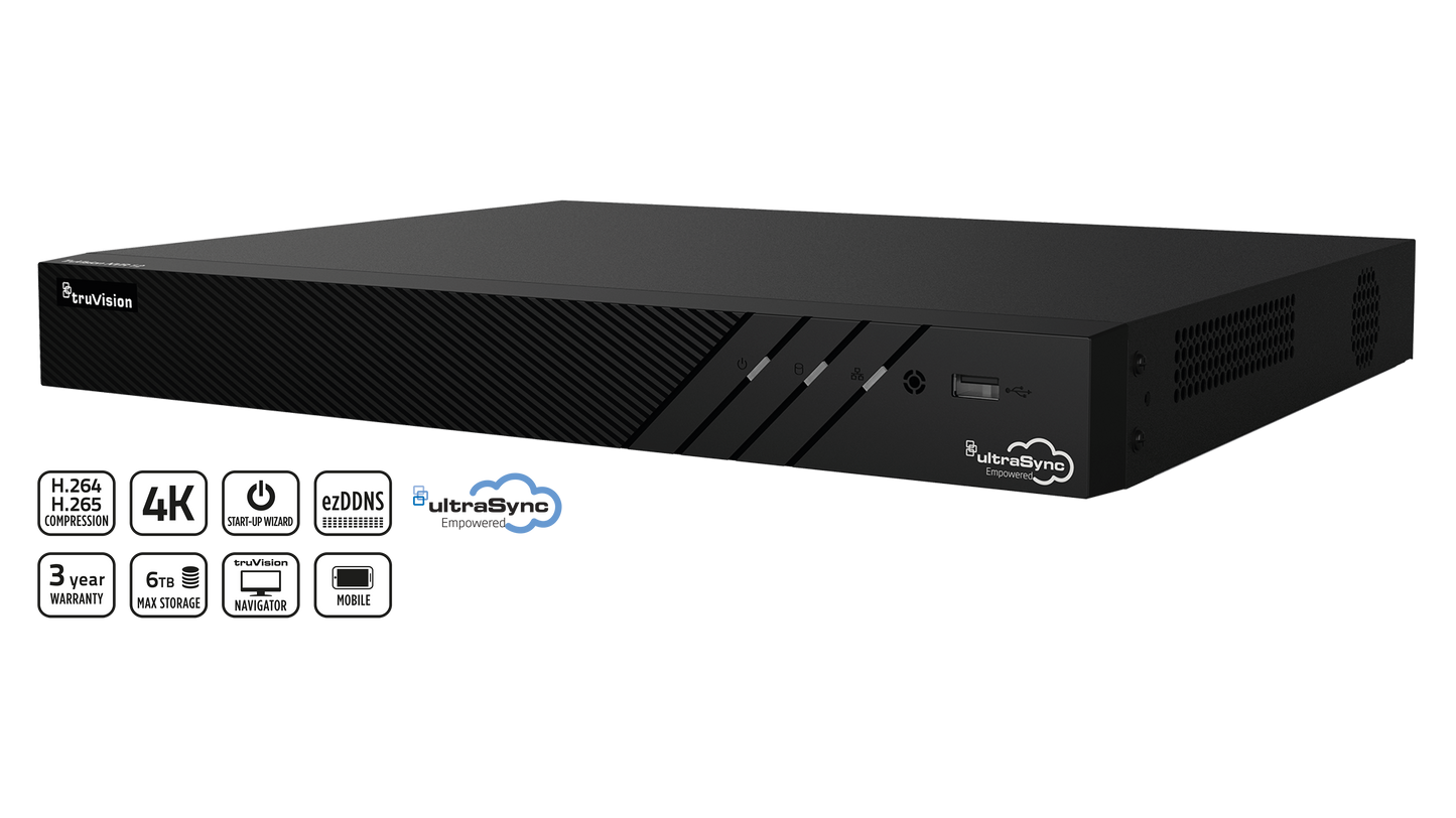 TruVision™ NVR 12, 8 IP channels recorder