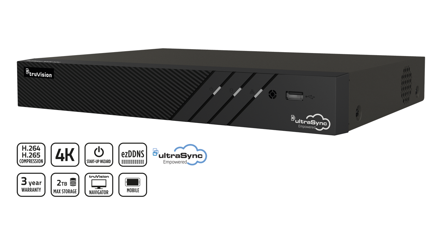 TruVision™ NVR 12, 4 IP channels recorder