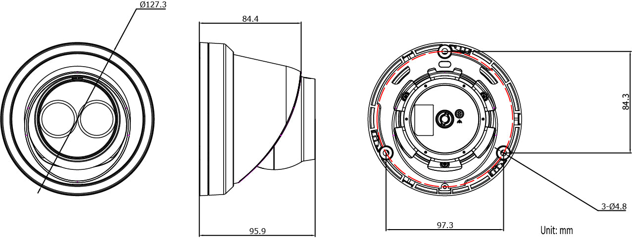 TruVision™ Smart IP Turret Camera, 2MP [TVGP-M01-0201-TUR-G]